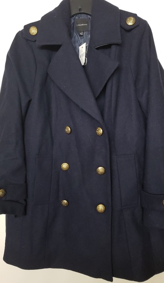 NWT Double Breasted Navy Coat - Picture 2 of 5
